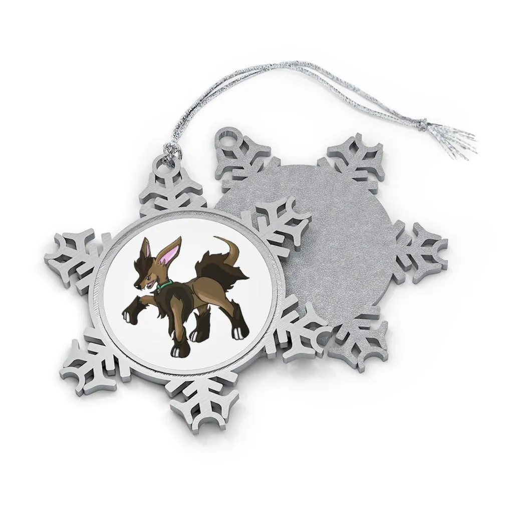 Chiwuahun Pewter Snowflake Ornament